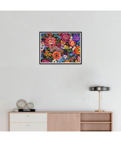 Barvita diamantna slika 5D Cvetje Abstrakcija 30x40 cm