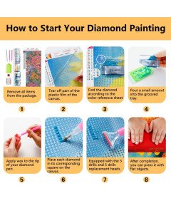 Barvita diamantna slika 5D Cvetje Abstrakcija 30x40 cm