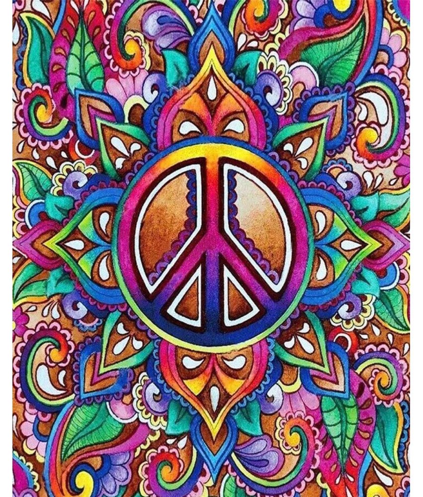 Mandala DIY komplet za barvanje po številkah 40 x 50 cm