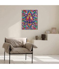 Mandala DIY komplet za barvanje po številkah 40 x 50 cm