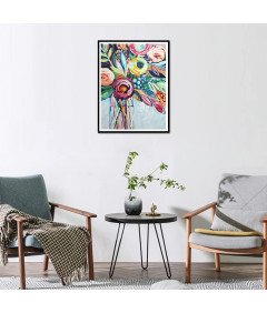 Zestaw do Malowania Diamentami TISHIRON 5D Abstrakcyjne Kwiaty 30x45cm