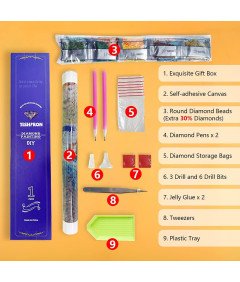 Diamantna 5D slika "Jelen" 30 x 40 cm TISHIRON za odrasle