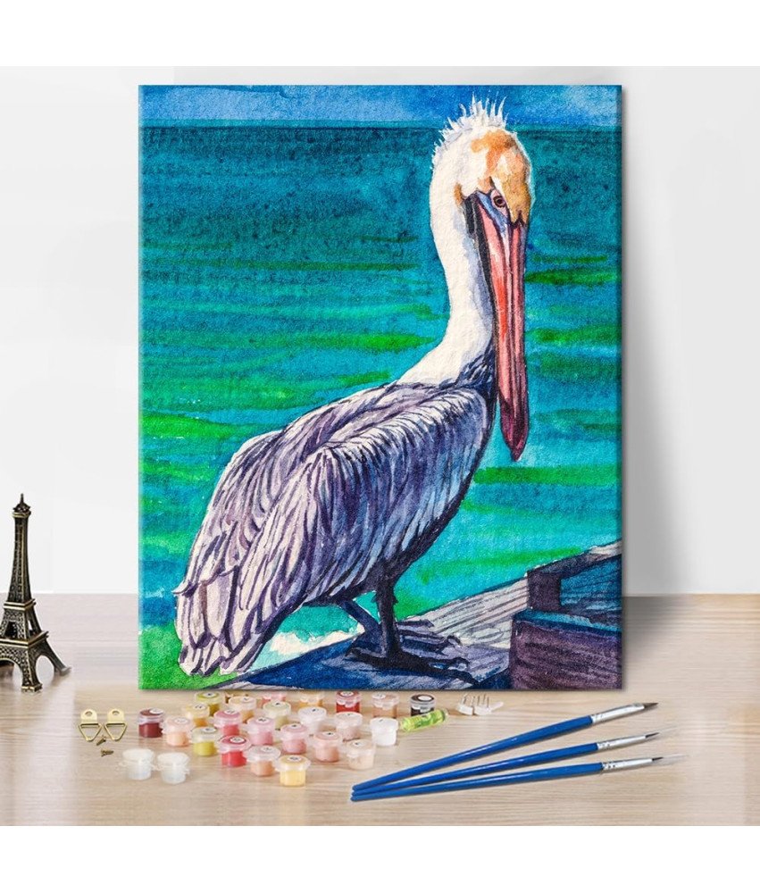 Komplet za slikanje po številkah z akrilnimi barvami 40x50 cm Pelikan