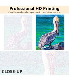 Komplet za slikanje po številkah z akrilnimi barvami 40x50 cm Pelikan