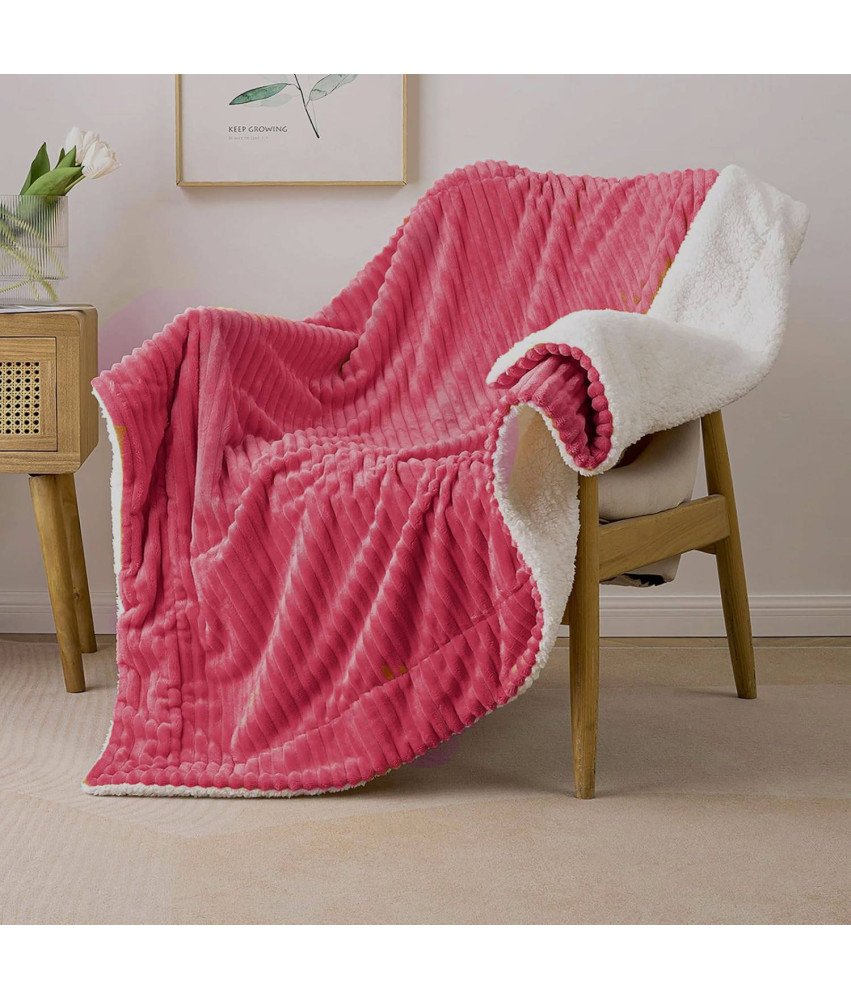 MIULEE Udobna debela žametna odeja 125x150 cm Roza