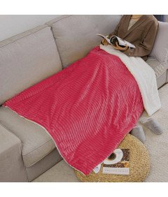 MIULEE Udobna debela žametna odeja 125x150 cm Roza
