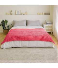 MIULEE Udobna debela žametna odeja 125x150 cm Roza