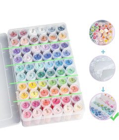 Zestaw do Malowania Diamentami DIY z Organizerem 60 Kolorów 90000 szt