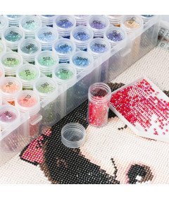 Zestaw do Malowania Diamentami DIY z Organizerem 60 Kolorów 90000 szt