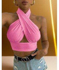 Modny i seksowny top na ramiączkach Genuiskids kolor różowy, rozmiar S