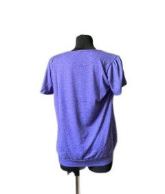 CZIMOO Ženska vijolična majica s kratkimi rokavi, velikost M