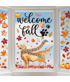 Horaldaily Jesenske okenske nalepke Set 77 kosov