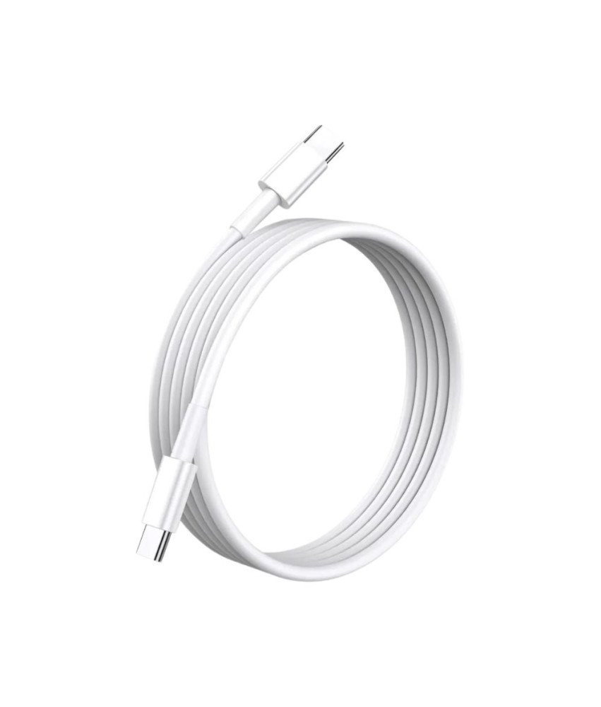 Kabel za hitro polnjenje USB tipa C z USB C 60W 1,8 m bele barve
