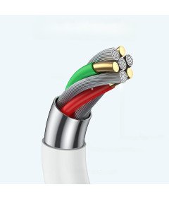 Kabel za hitro polnjenje USB tipa C z USB C 60W 1,8 m bele barve