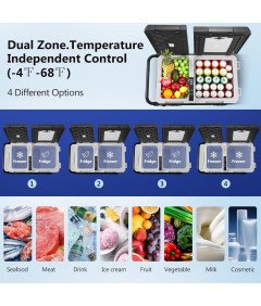 Potovalni hladilnik J42 Aplikacija za nadzor temperature v avtomobilu 42 L