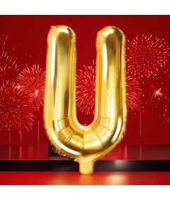 Balon iz folije Pismo U Rojstni dan Obletnica Zlata 40 cm