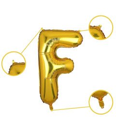 Balon iz folije Pismo F Rojstni dan Obletnica Zlata 40 cm
