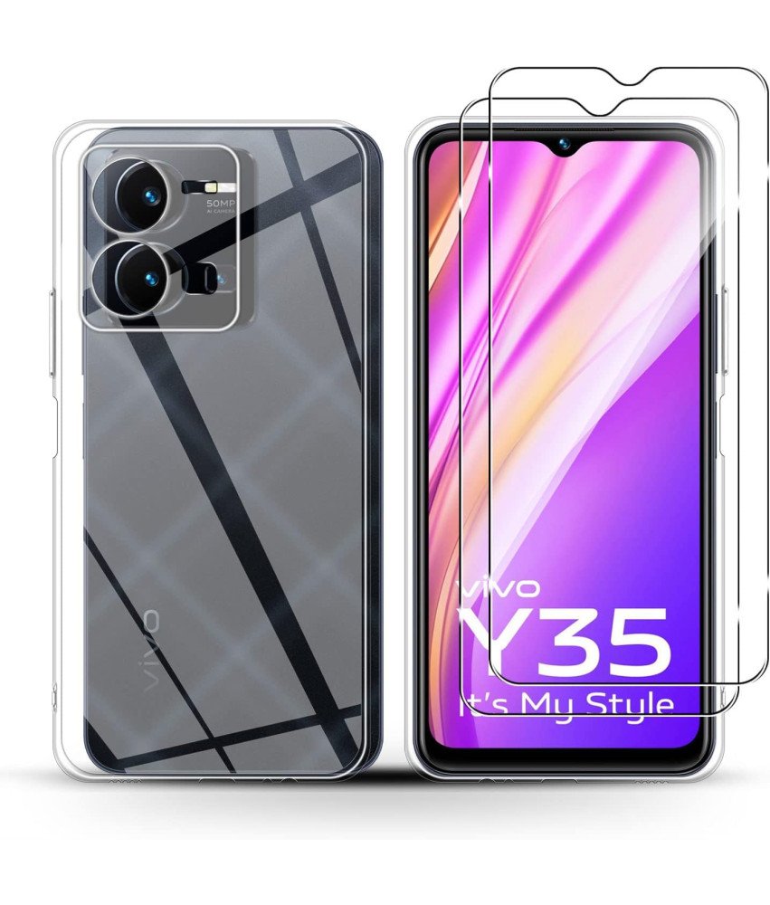 Holilo Komplet za zaščito za Vivo Y35, prozorno ohišje in steklo