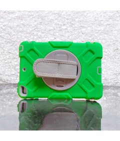 Ohišje za iPad 9/8/7 10,2" oklepljeno z vrtljivim stojalom zeleno