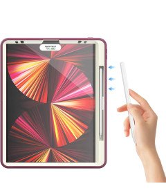 Etui do iPad Pro 11/Air 5/4 z Podstawką i Paskiem na Ramię Bordowe