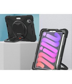 Ohišje za iPad Mini 6 8,3" Vrtljivo stojalo in držalo za pisalo Black