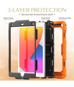 Etui do iPad Air 3/Pro 10.5” Pancerne z Podstawką Pomarańczowe