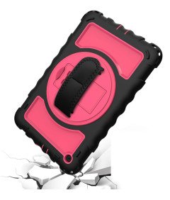 Etui do iPad 7 10.2 z Podstawką i Paskiem na Ramię Różowe