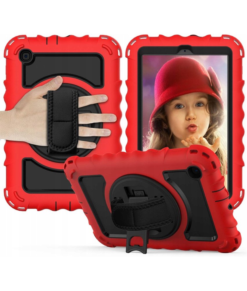 Ohišje za Samsung Galaxy Tab 8.0" s stojalom za ramenski trak Red