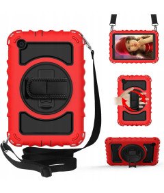 Ohišje za Samsung Galaxy Tab 8.0" s stojalom za ramenski trak Red
