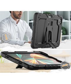 Ohišje za iPad Pro 5/4/3 12,9" s stojalom in ramenskim pasom črno