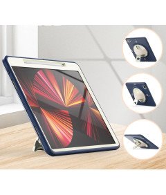 Ohišje za iPad Pro 5/4/3 12,9" s stojalom in naramnim pasom mornarsko modro