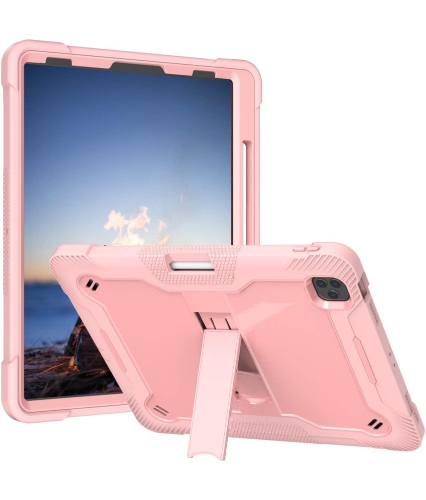 Ohišje za iPad Pro 5/4/3 12,9" s stojalom in naramnico Roza