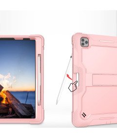 Ohišje za iPad Pro 5/4/3 12,9" s stojalom in naramnico Roza