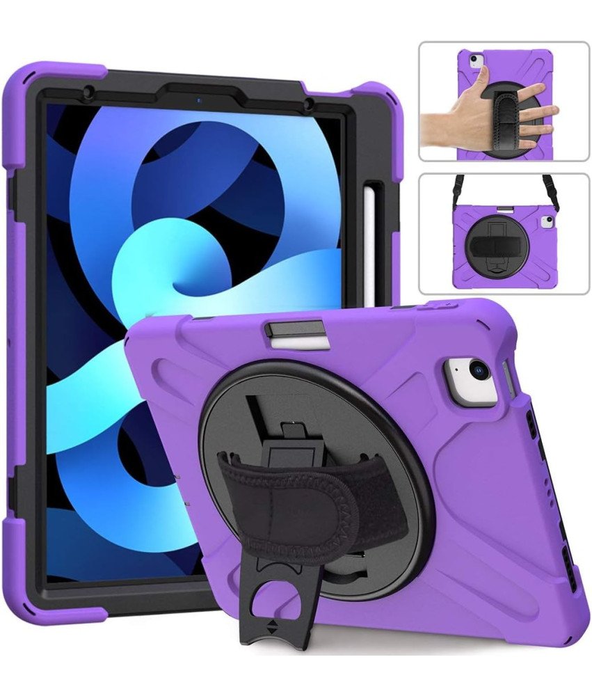 Ohišje za iPad Pro 5/4/3 12,9" s stojalom in držalom za pisalo Vijolična