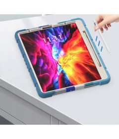 Ohišje za iPad Air 4/5 10,9" s stojalom in držalom za pisalo Modro