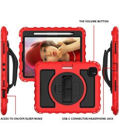 Etui do iPad 3/2/1/Pro 11" z Podstawką i Paskiem na Ramię Czerwone