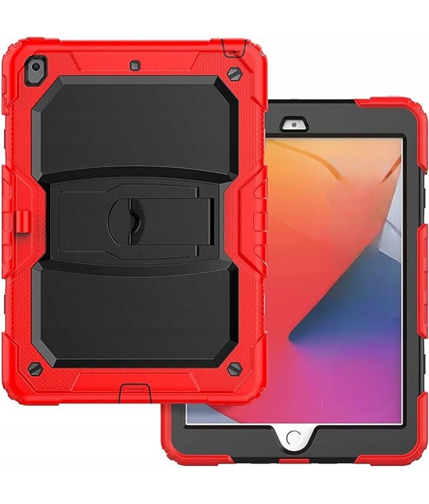 Etui do iPad 9/8/7 10.2" z Podstawką i Miejscem na Rysik Czerwone