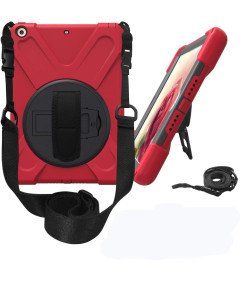 Etui do iPad 2/3/4 z Podstawką i Paskiem na Ramię Czerwone