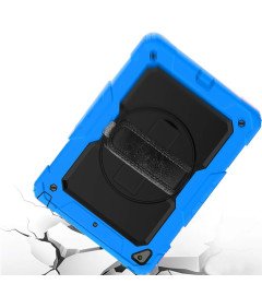 Etui do iPad 9.7" 2018/2017 z Podstawką i Paskiem na Ramię Niebieskie