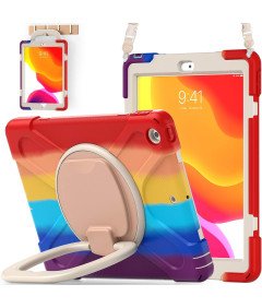 Ohišje za iPad 9/8/7 10,2" oklepljeno z vrtljivim stojalom barvno