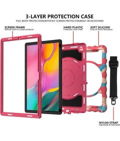 Ohišje za Galaxy Tab A 8,4" s stojalom in naramnico roza