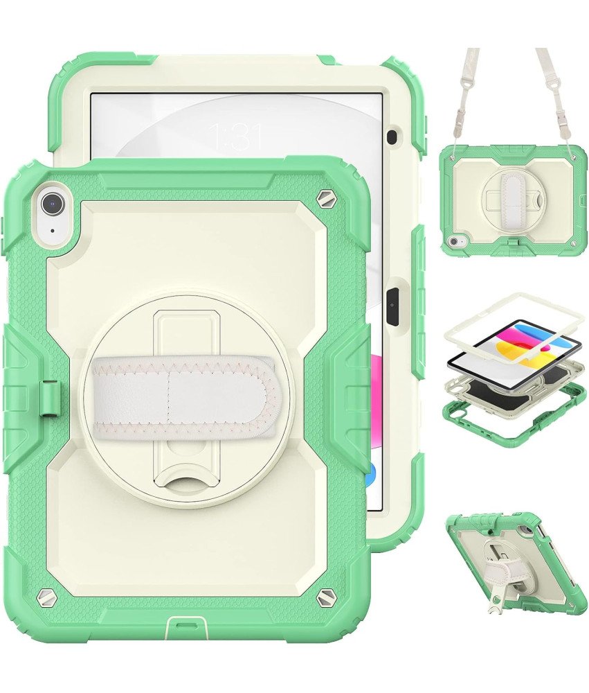 Etui do iPad 9/8/7 10.2” z Podstawką i Paskiem na Ramię Zielone