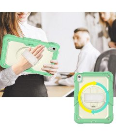 Ohišje za iPad 9/8/7 10,2" s stojalom in naramnico Zeleno