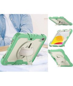 Etui do iPad 9/8/7 10.2” z Podstawką i Paskiem na Ramię Zielone