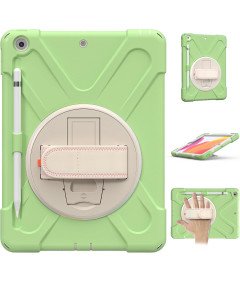 Ohišje za iPad 9,7" (2017/2018) s stojalom in naramnico zeleno