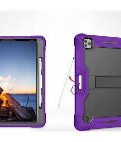 Ohišje za iPad Pro 5/4/3 12,9" s stojalom in držalom za pisalo Vijolična