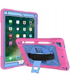Ohišje za iPad 6/5 9,7" s stojalom in naramnim pasom Roza