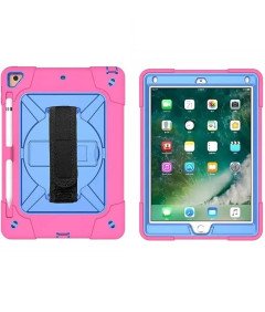 Ohišje za iPad 6/5 9,7" s stojalom in naramnim pasom Roza