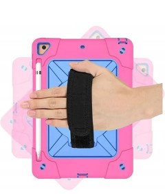 Ohišje za iPad 6/5 9,7" s stojalom in naramnim pasom Roza