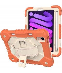 Etui do iPad Mini 6 8,3” z Podstawką i Paskiem na Ramię Pomarańczowe